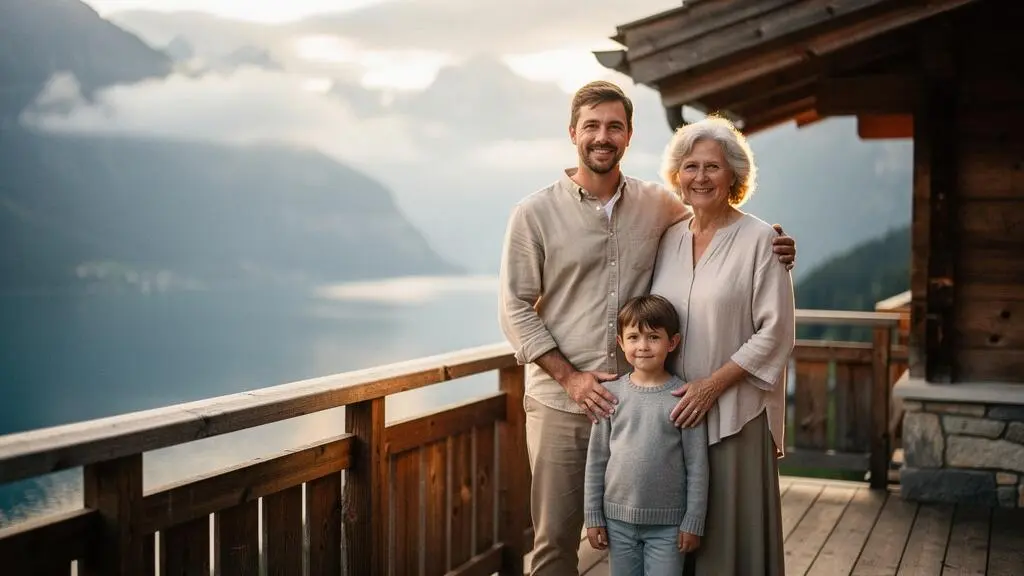 Famille suisse symbolisant la protection patrimoniale transmise aux héritiers face aux droits de succession cantonaux